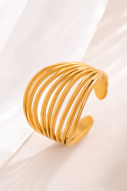 Lining Up Non Tarnish Adjustable Ring