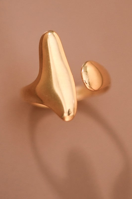 Shapely Non Tarnish Adjustable Ring