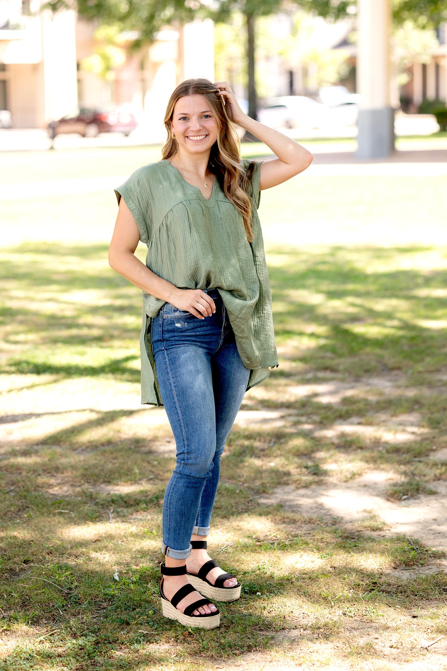 Big Deal Button Up Ankle Skinny Jeans