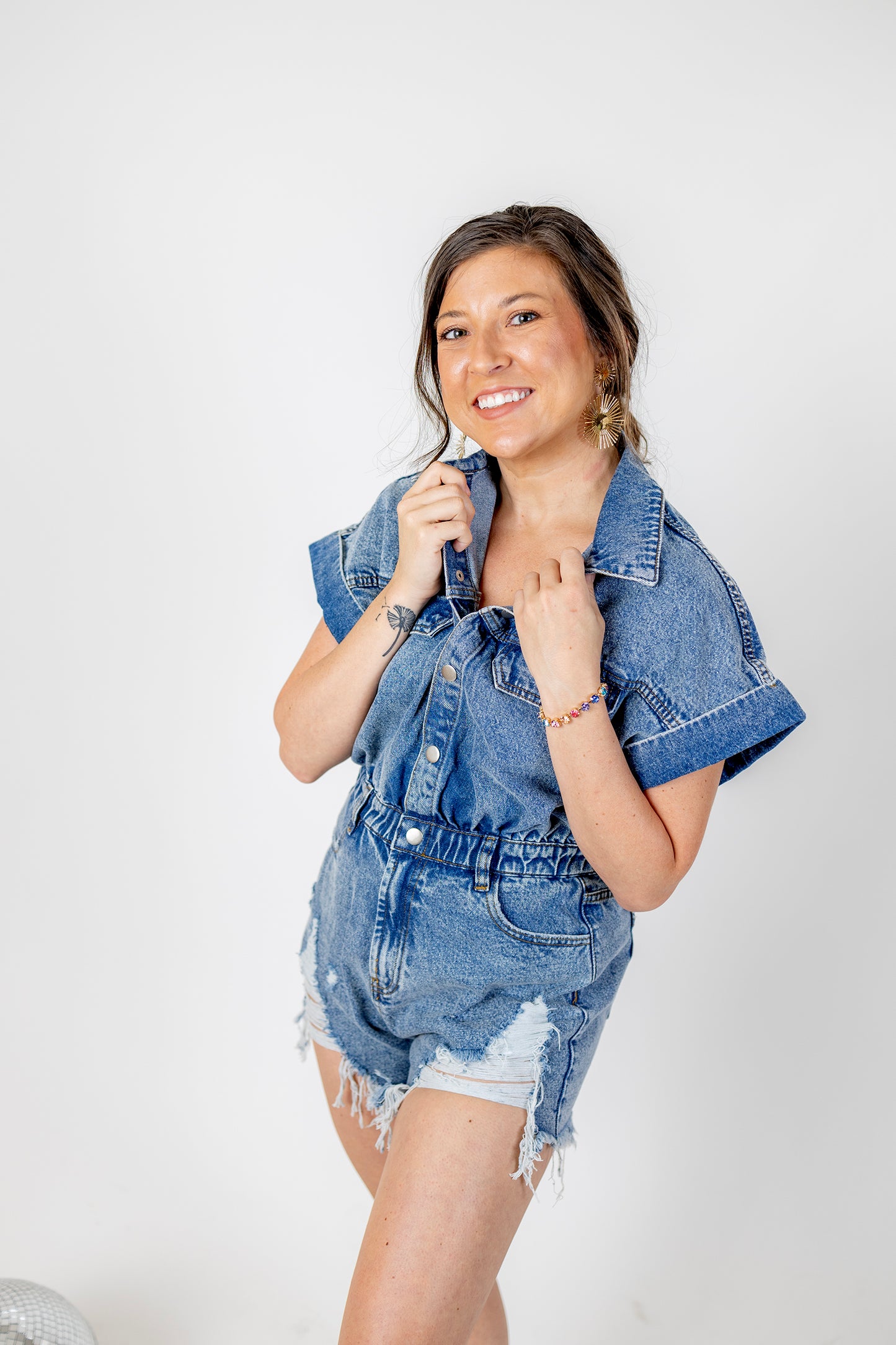 Any Man of Mine Denim Romper