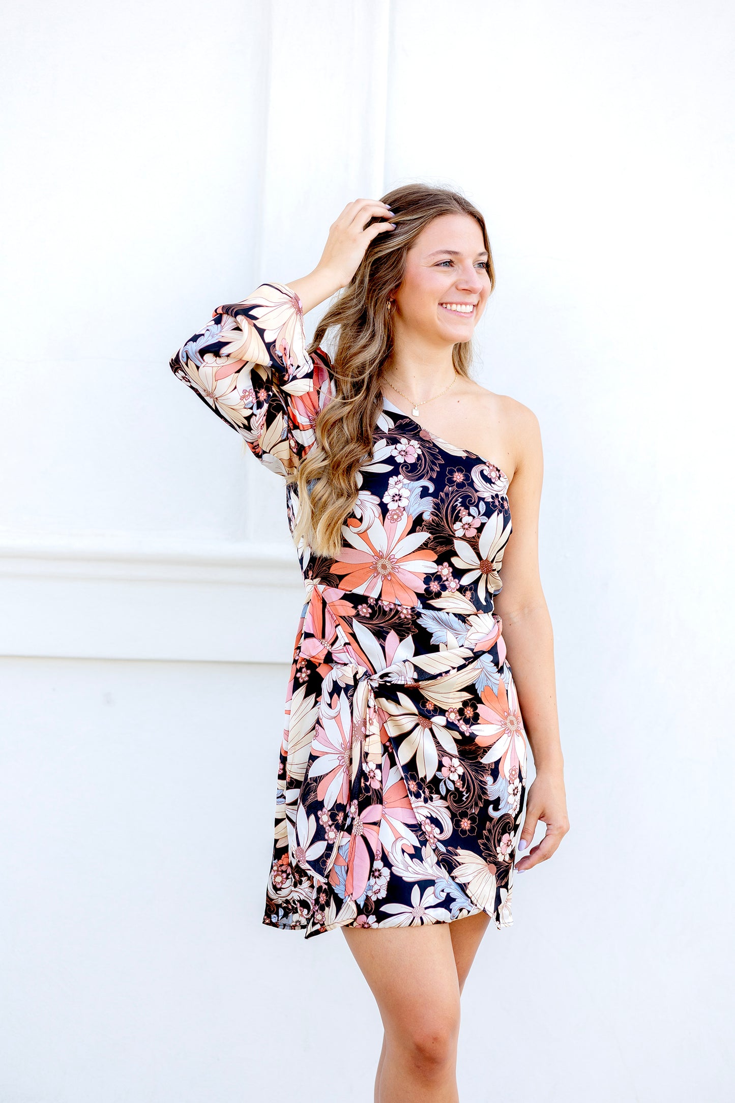 Beautiful Memories One Sleeve Dress