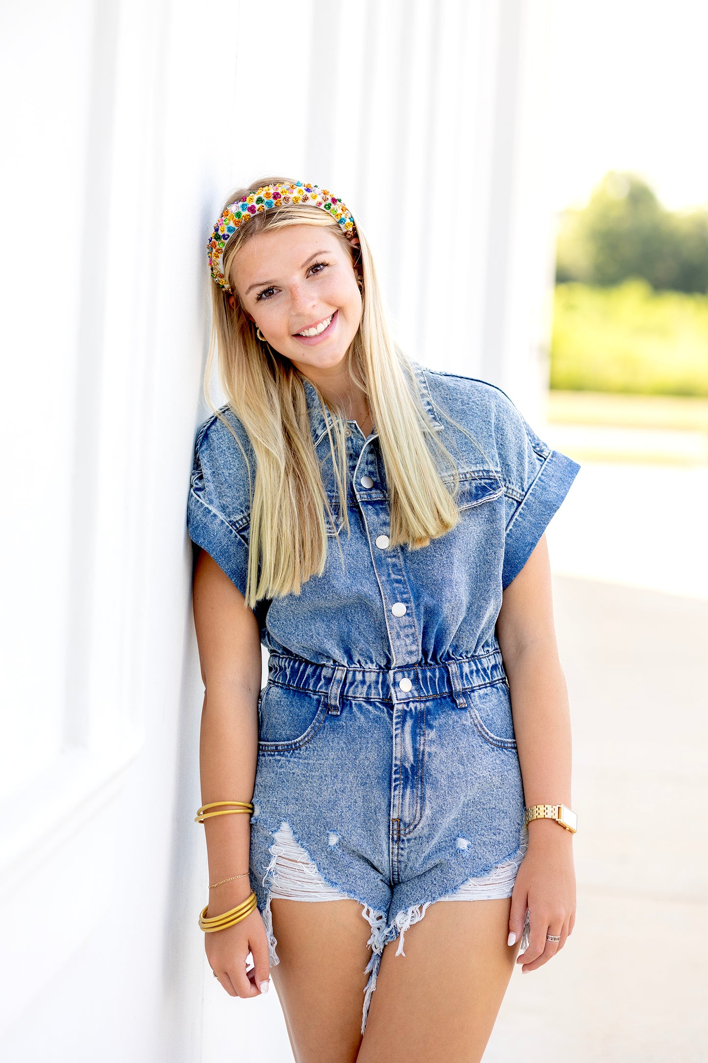 Any Man of Mine Denim Romper