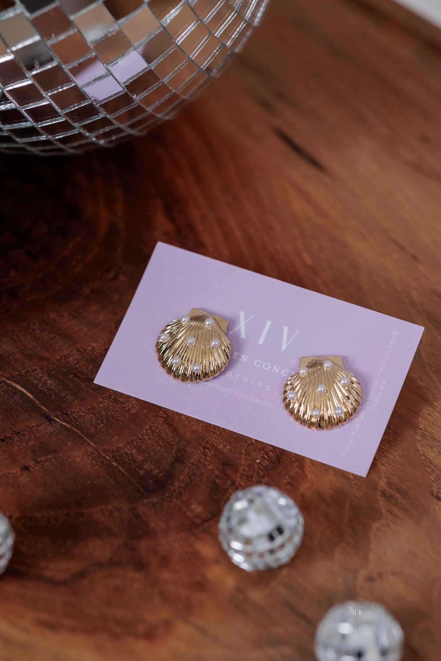 Text My Shell Earrings
