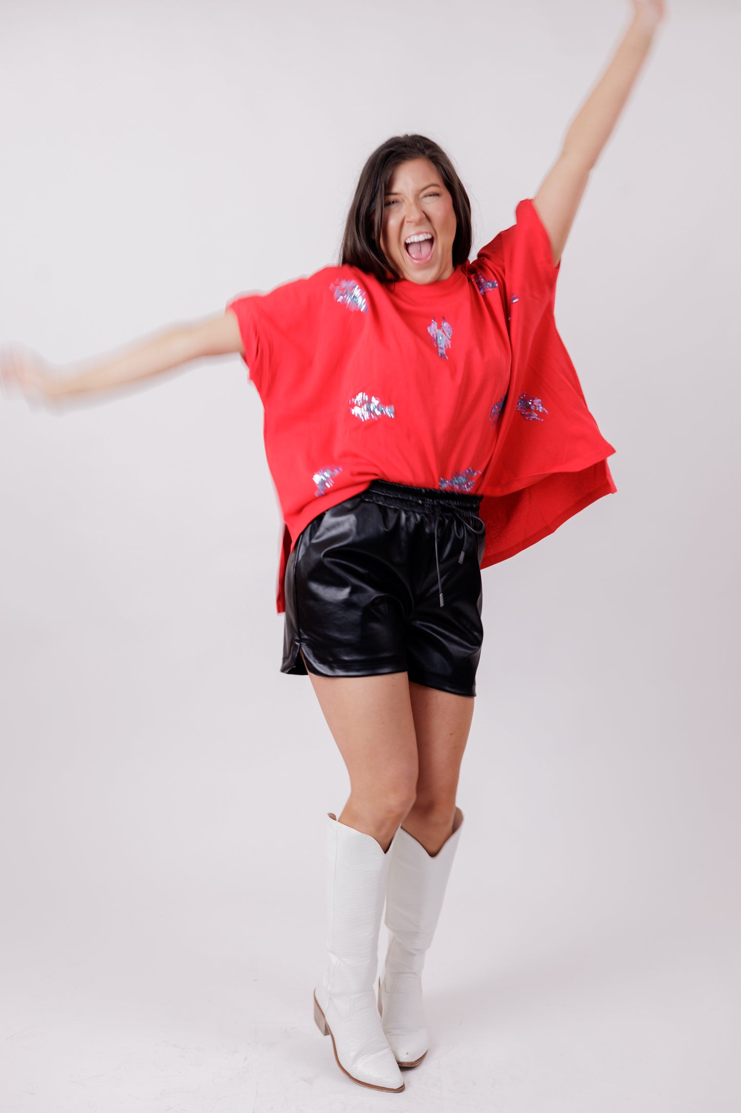 Extra Spicy Sequined Crawfish Tee