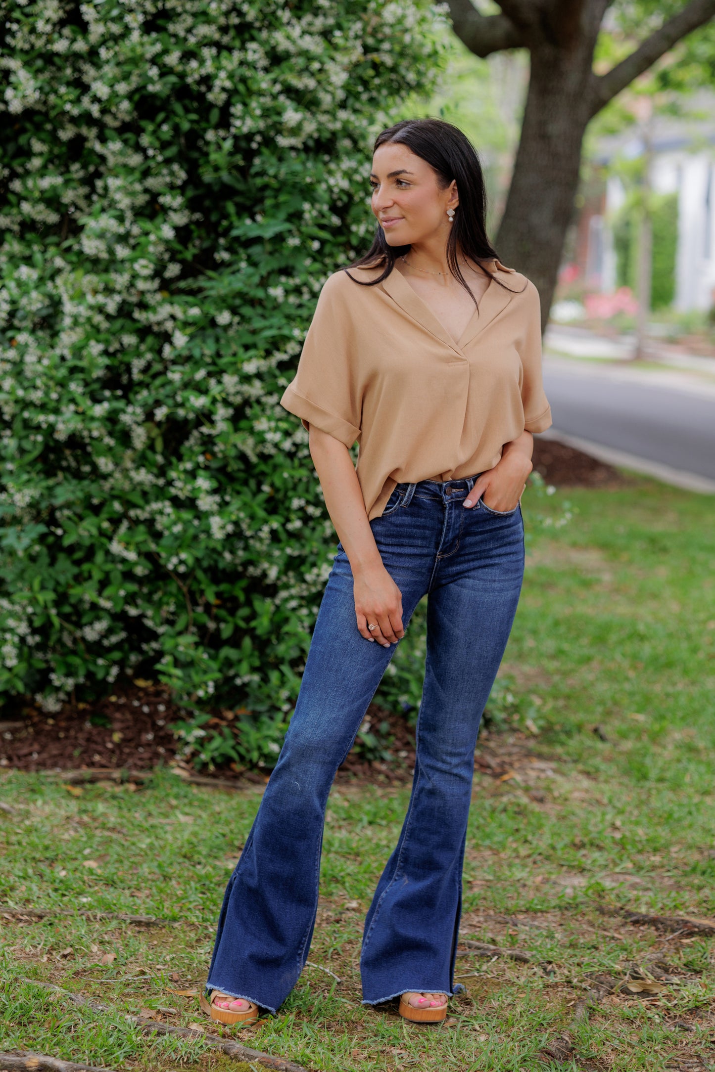On the Move Collared Top
