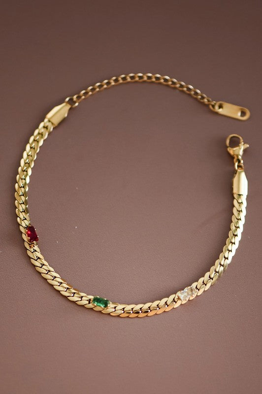 Met Online Non Tarnish Chain Bracelet