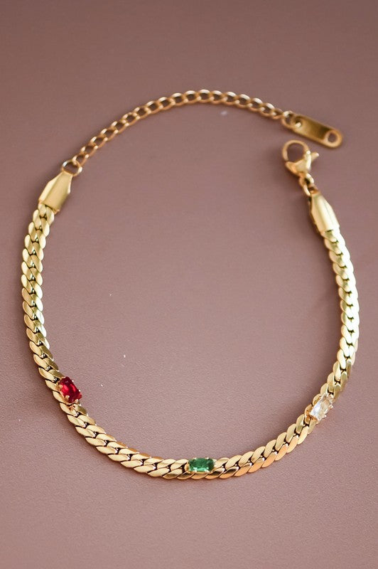 Met Online Non Tarnish Chain Bracelet