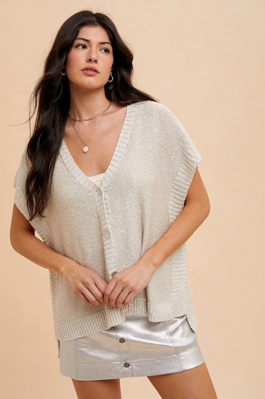 Take a Hint Oversized Sweater Vest