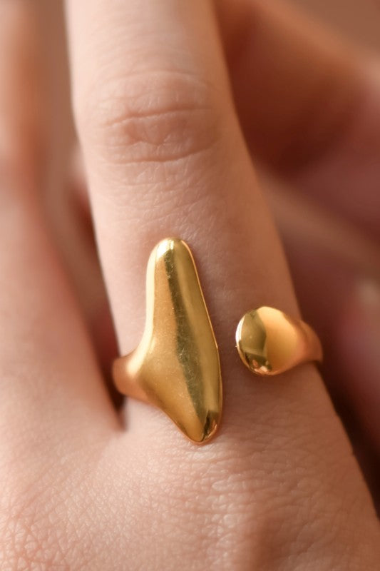 Shapely Non Tarnish Adjustable Ring