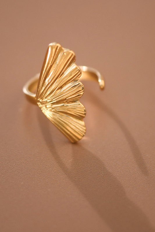 Fanning Non Tarnish Adjustable Ring