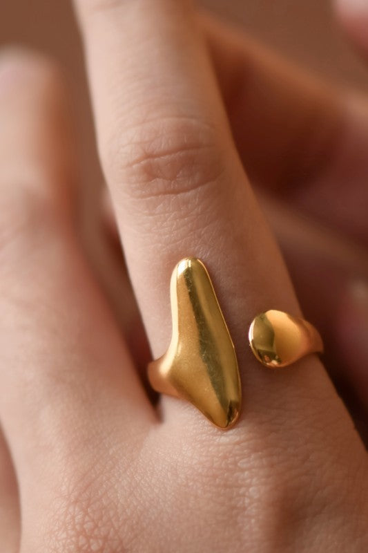 Shapely Non Tarnish Adjustable Ring
