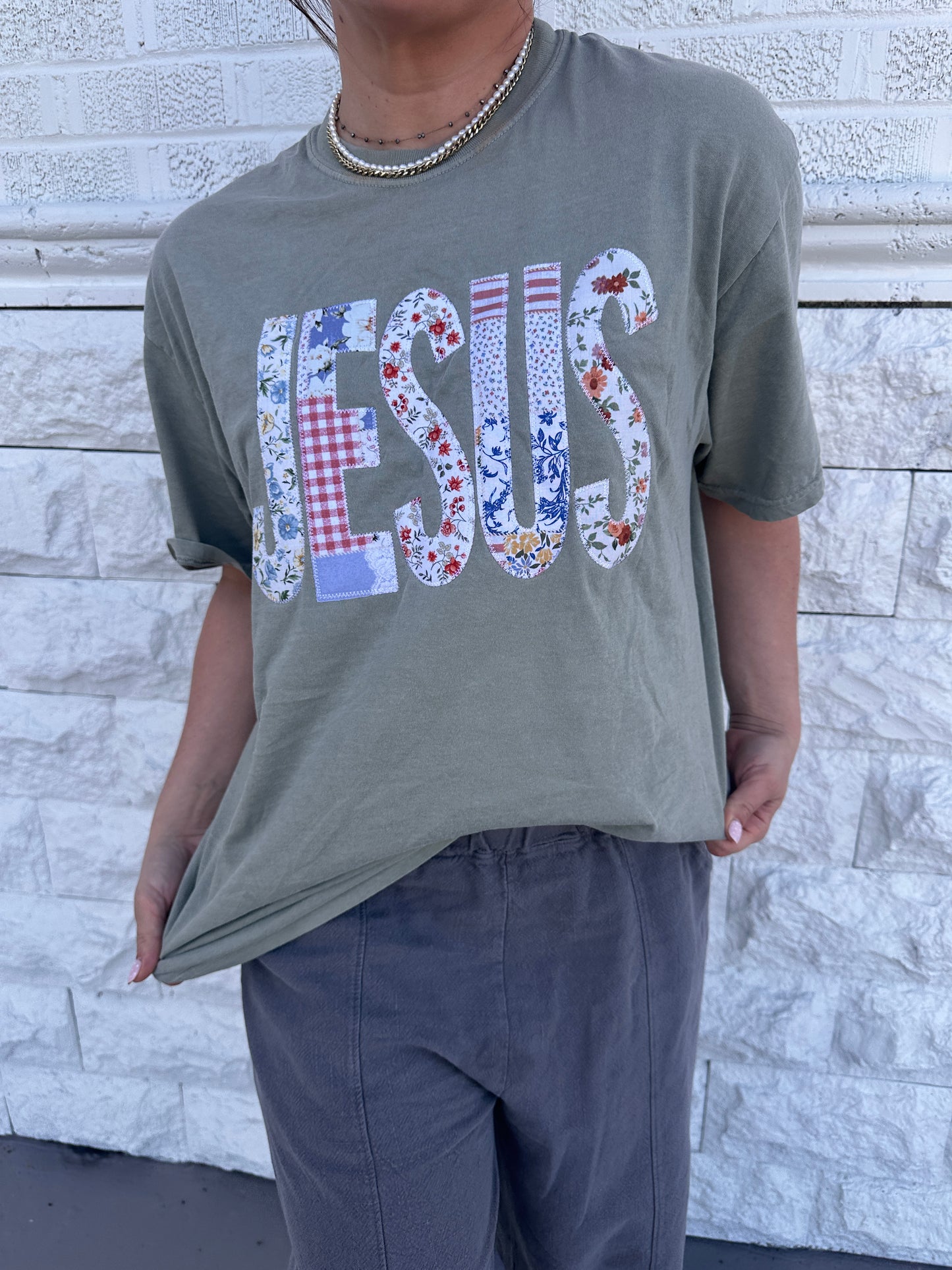 Jesus Patchwork Tshirt