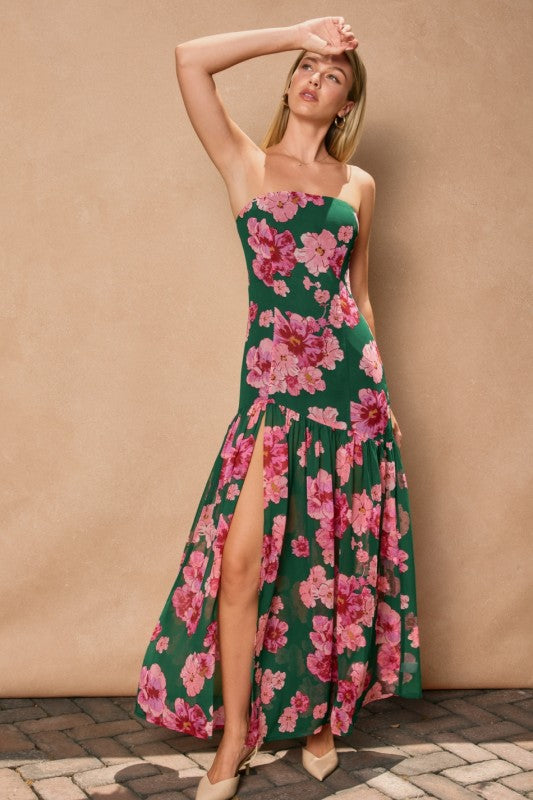 Long Nights Strapless Dress