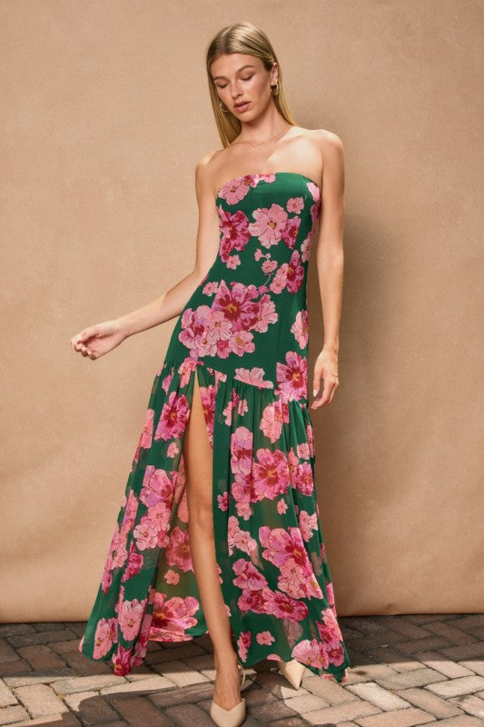 Long Nights Strapless Dress