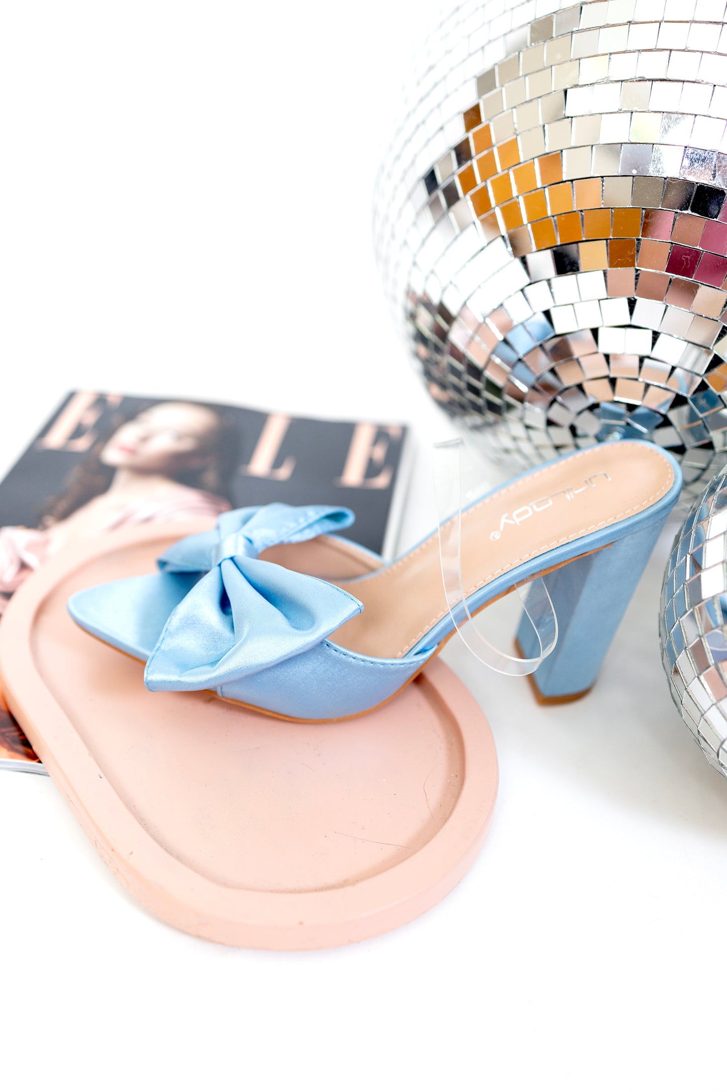 Something Blue Bow Heels