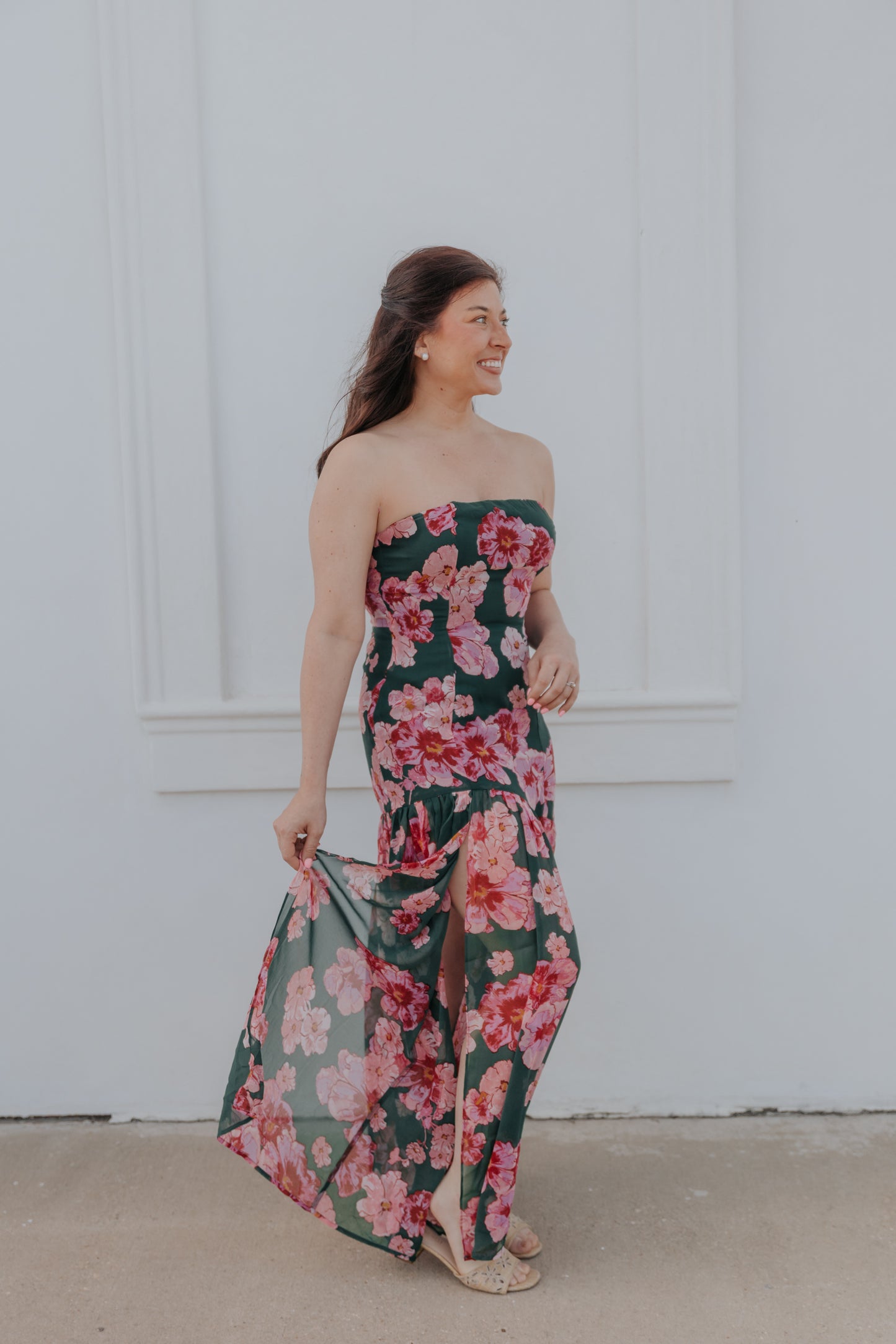 Long Nights Strapless Dress