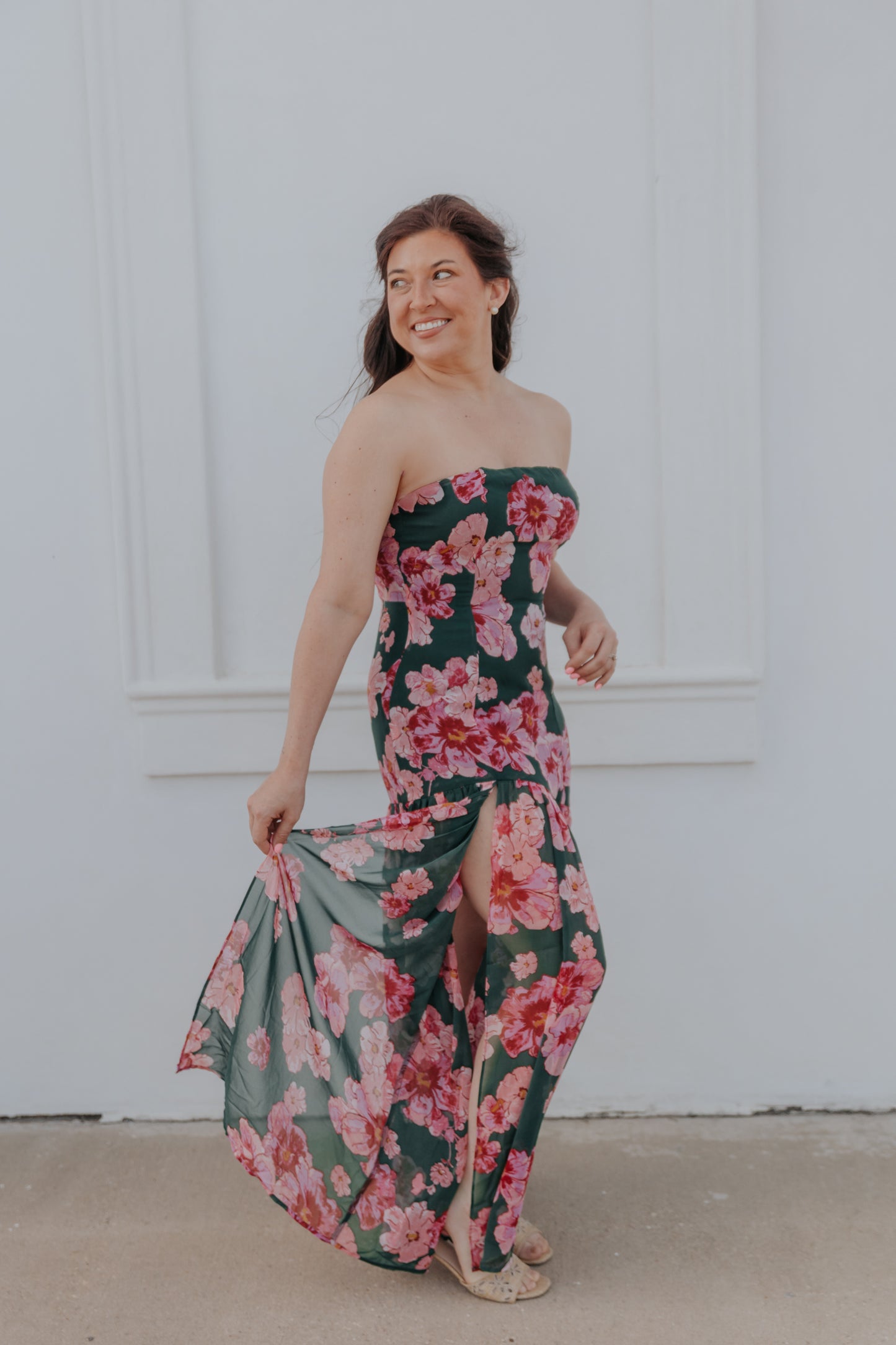 Long Nights Strapless Dress