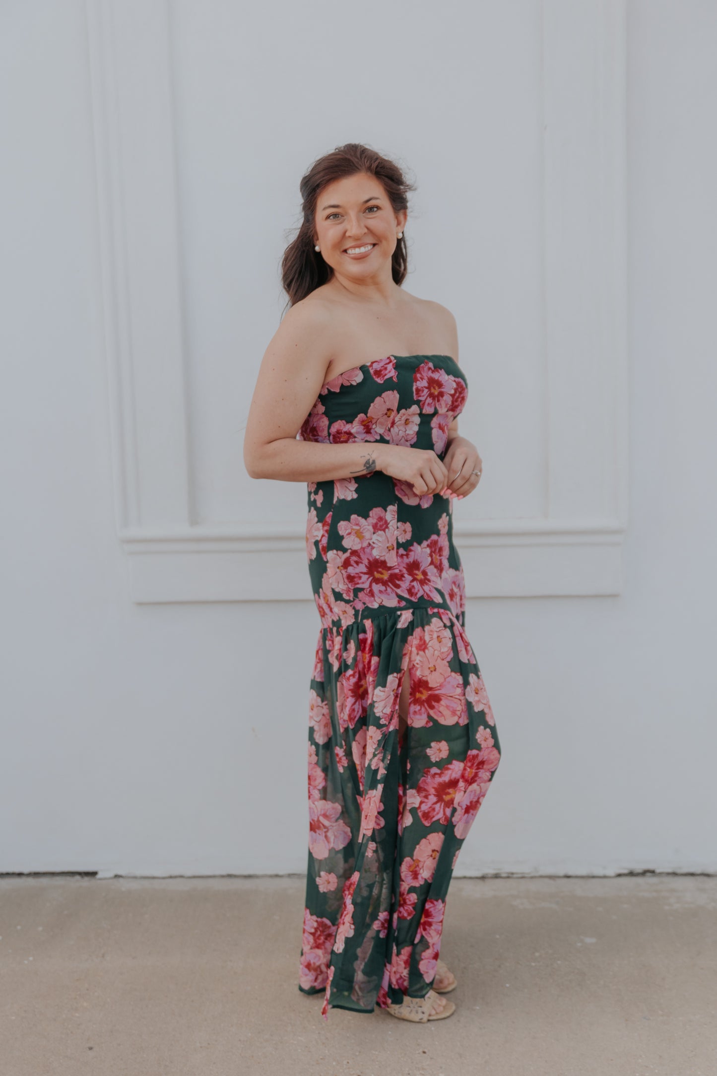 Long Nights Strapless Dress
