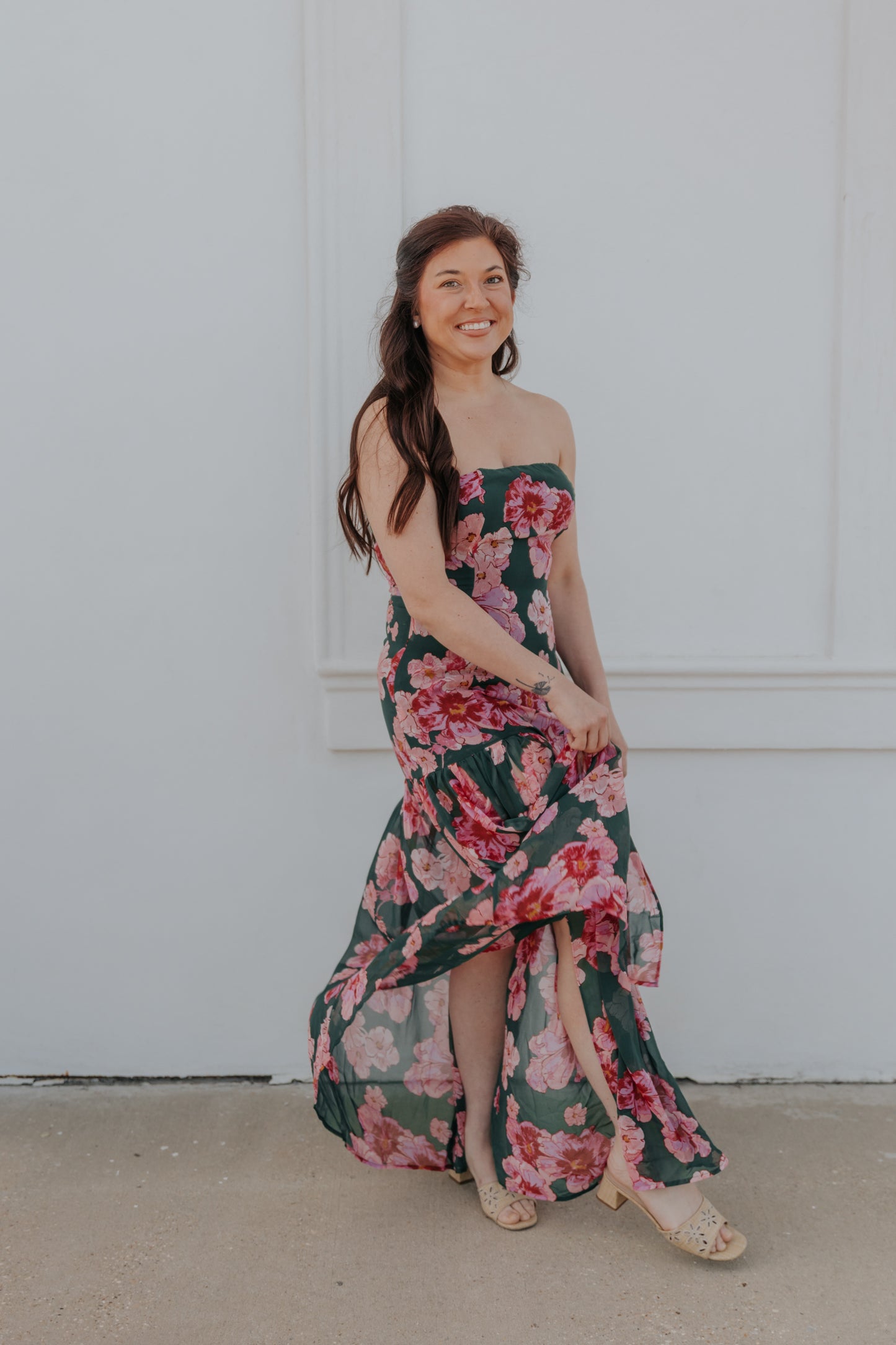 Long Nights Strapless Dress