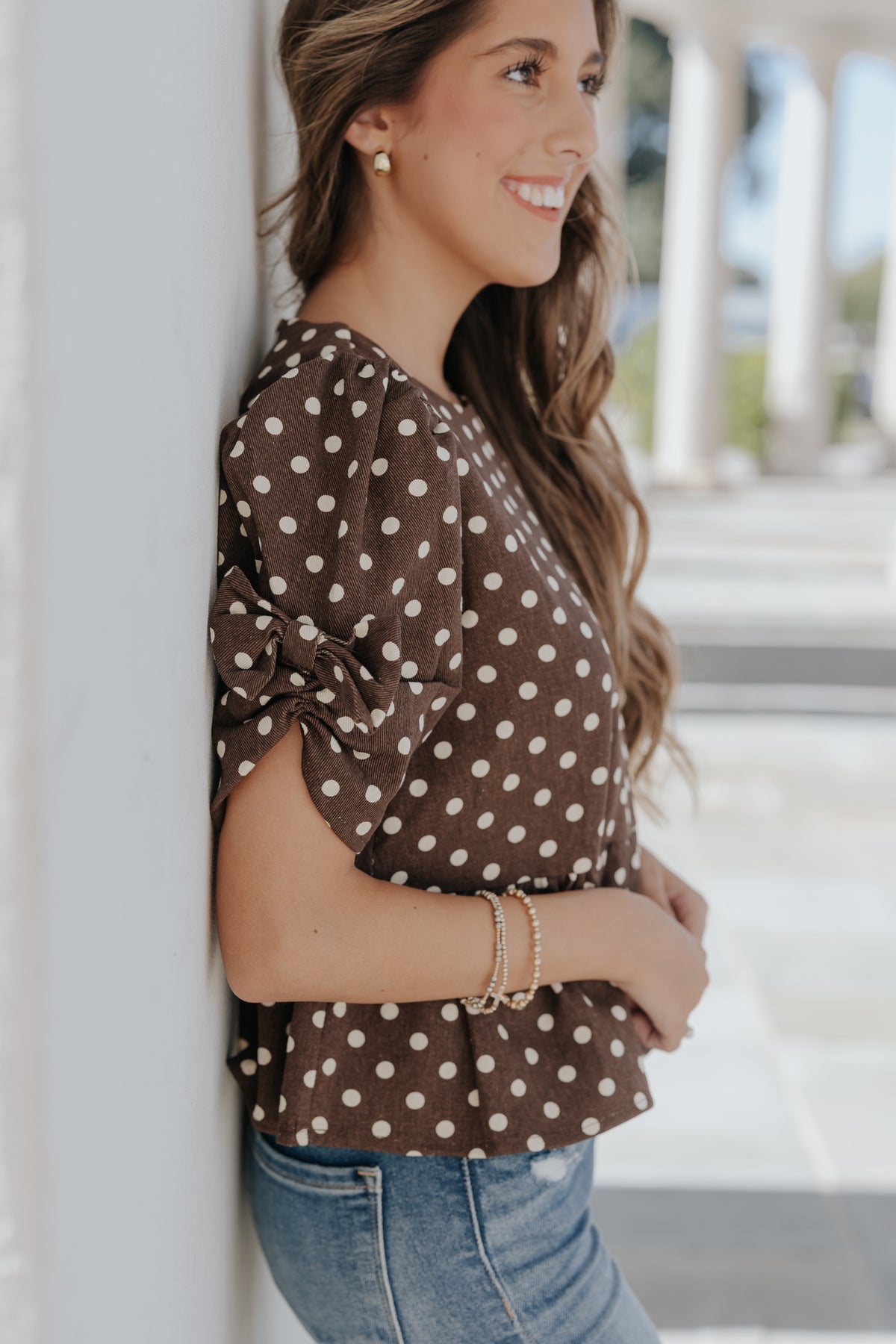 Live in the Present Denim Peplum Top