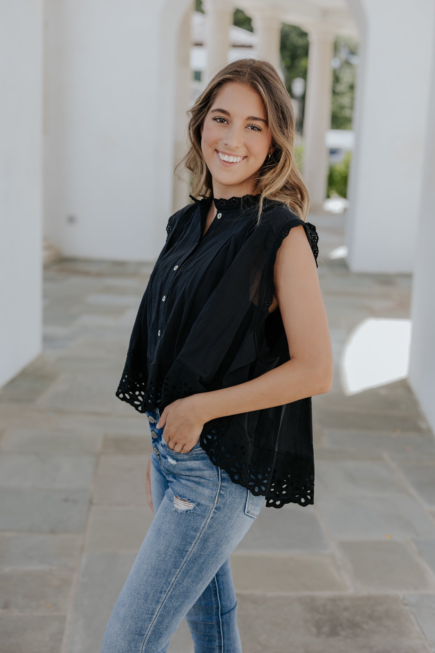 Extremely Important Eyelet Top
