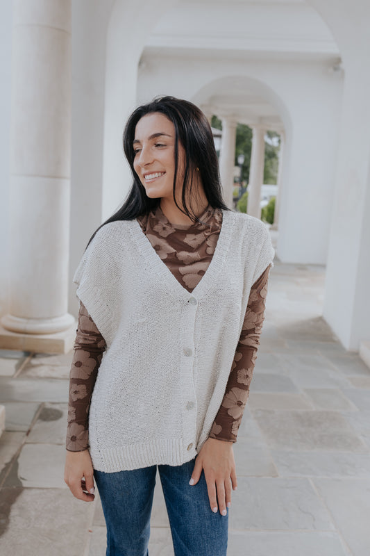 Take a Hint Oversized Sweater Vest