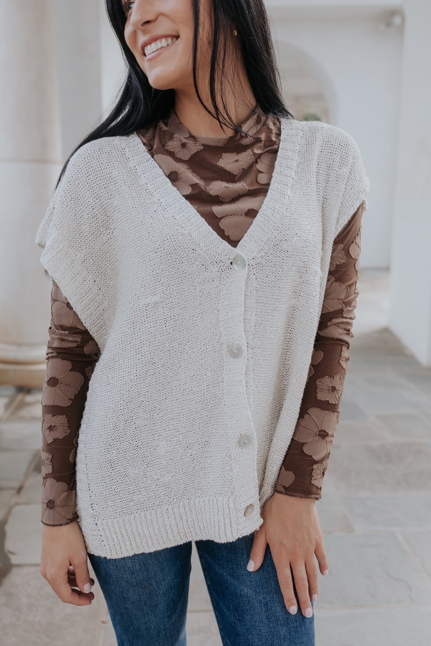 Take a Hint Oversized Sweater Vest