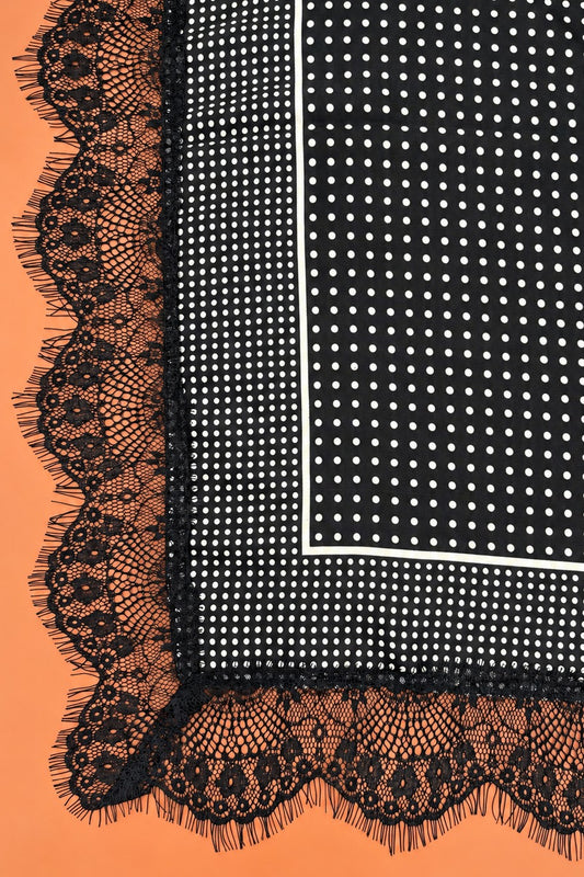 Lace & Dots Bandana Scarf