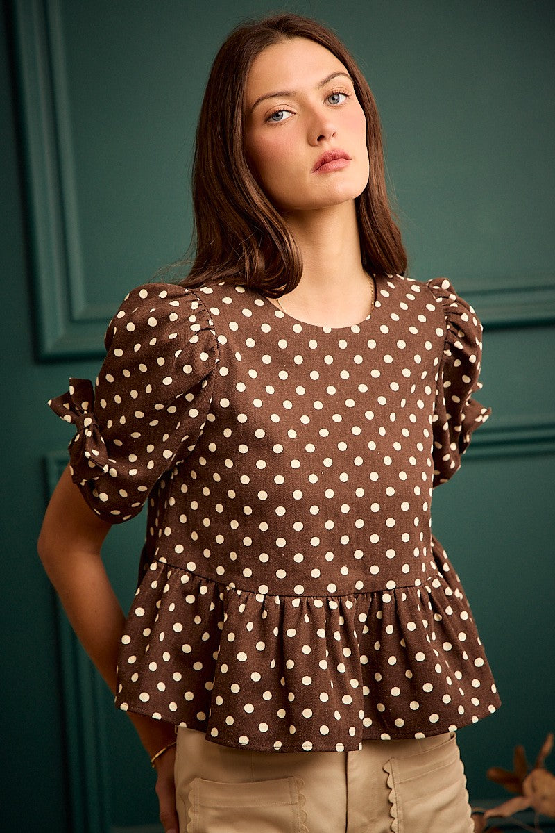 Live in the Present Denim Peplum Top