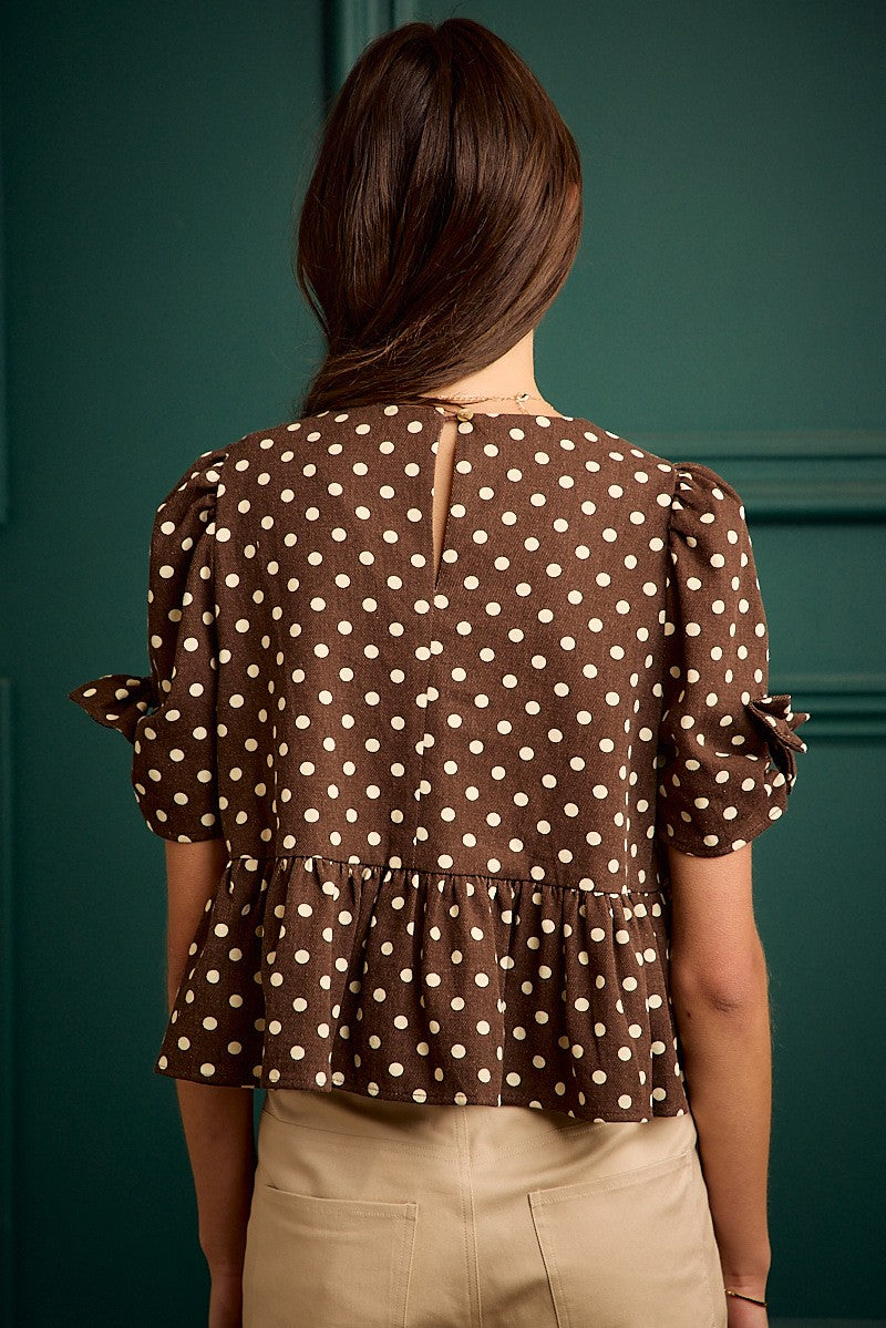 Live in the Present Denim Peplum Top