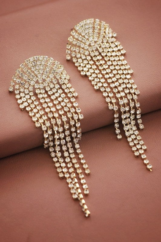On the Line Rhinestone Earrings