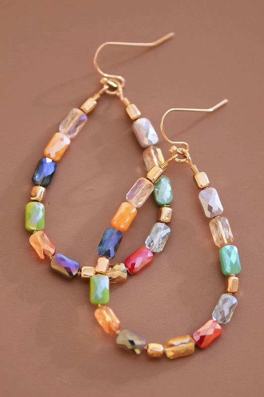 Necessary Here Beaded Teardrop Earrings